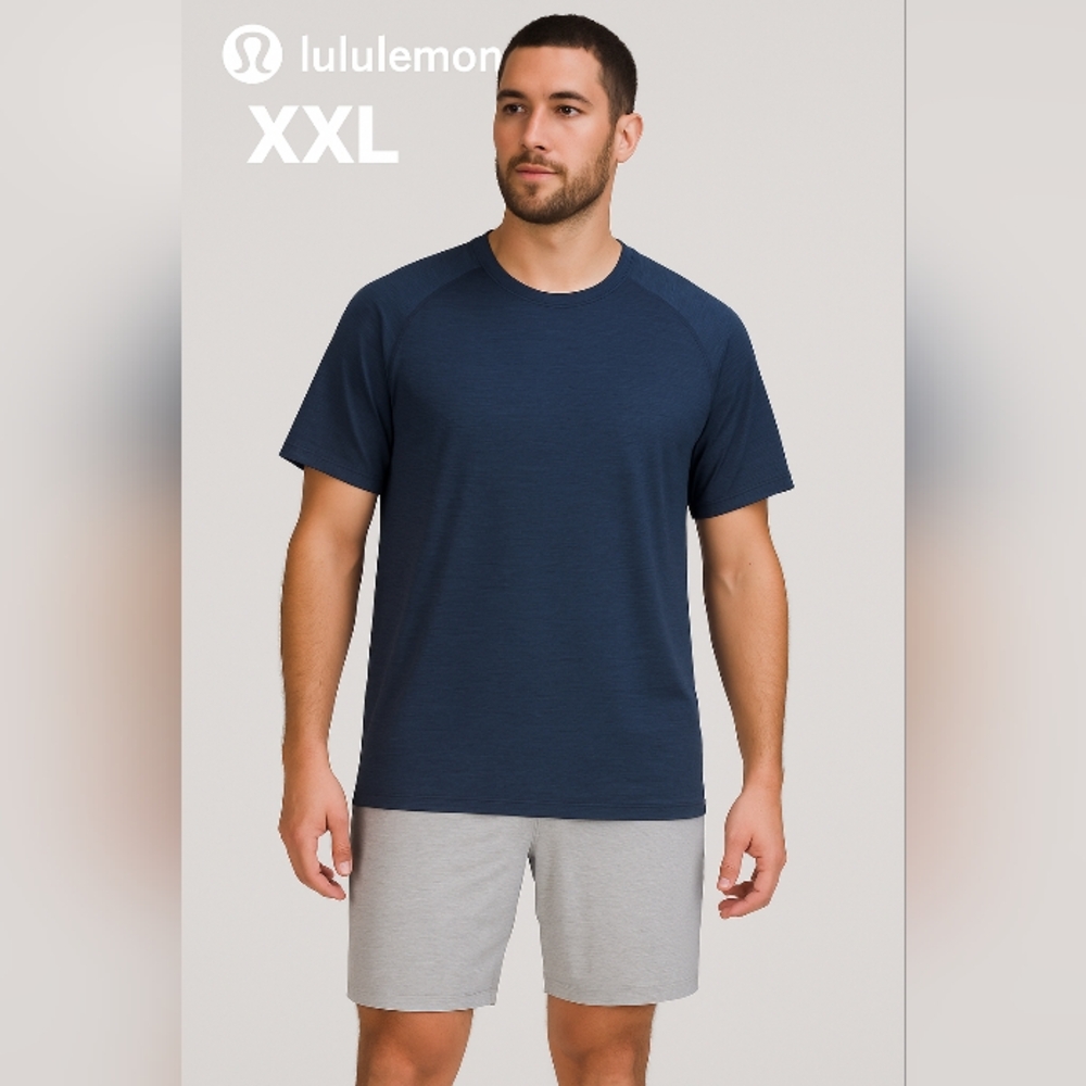 Lululemon Men’s Navy Raglan Tech T-Shirt Size XXL - Picture 1 of 9